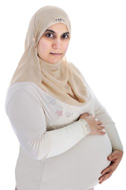 Müslüman Arap hamile kadın
