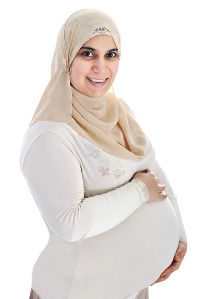 Арабская беременная мусульманка — стоковое фото