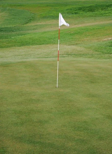 Flagge auf Golfplatz — Stockfoto