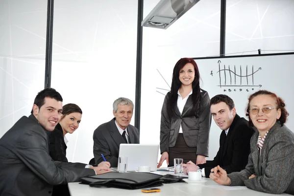 Retrato de reunião de grupo empresarial — Fotografia de Stock