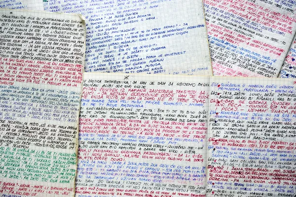 Handwriting cadernos coloridos — Fotografia de Stock