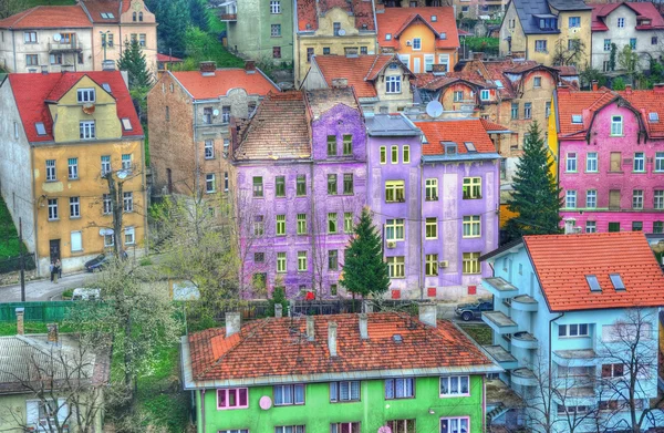 Cidade de edifícios coloridos — Fotografia de Stock