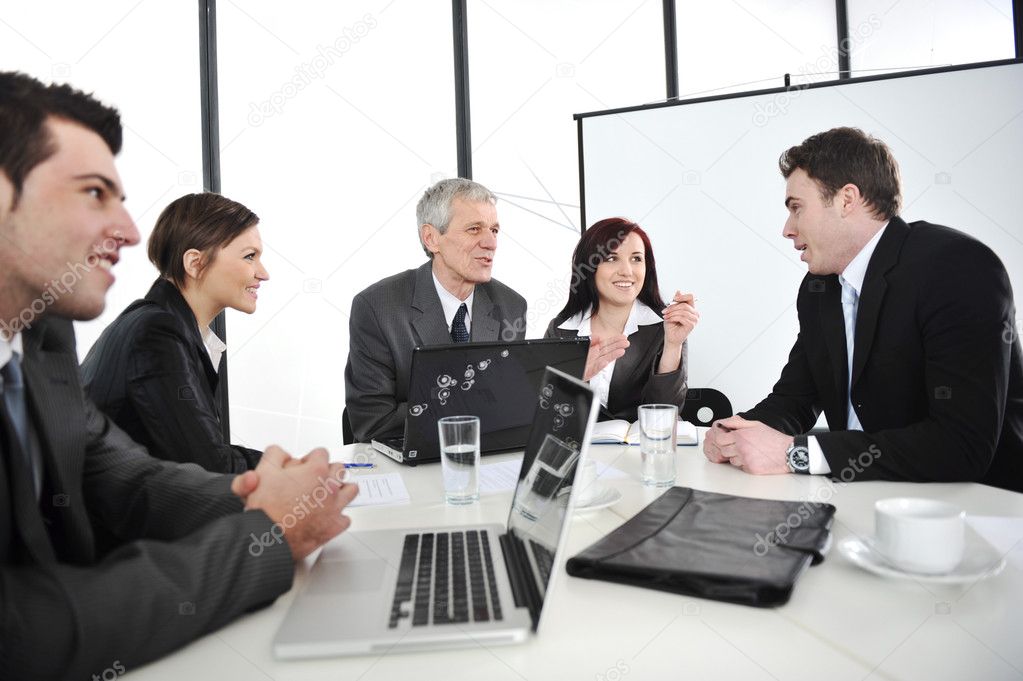 Businesspeople having a business meeting