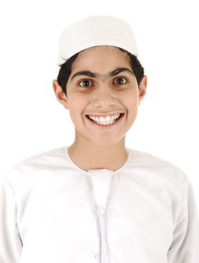 Arap çocuk gülümseyen