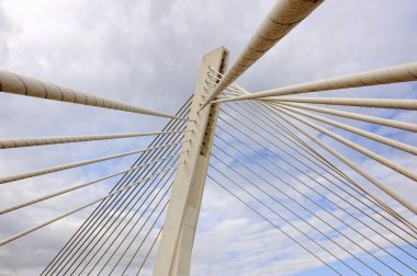 Bridge in modern architecture style, Podgorica, Montenegro clipart