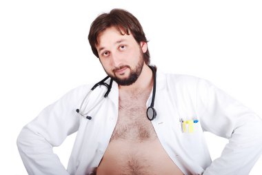 çekici bir erkek doktor