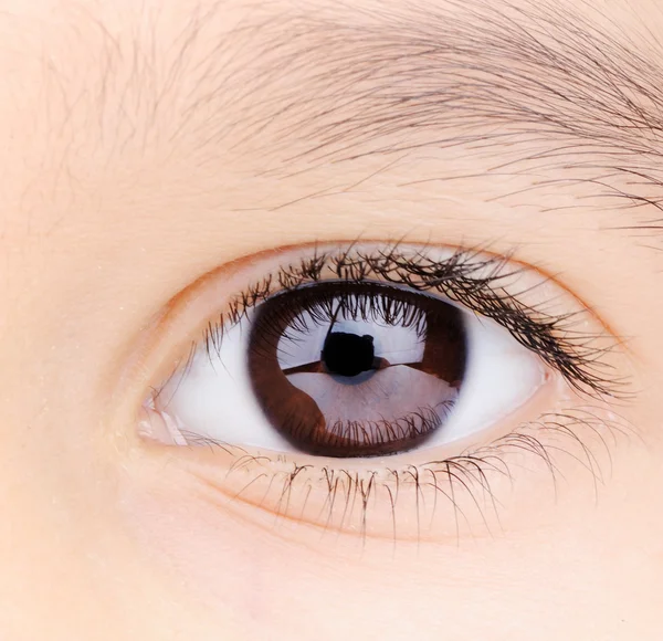 Παιδί μακροεντολή closeup μάτι — Φωτογραφία Αρχείου