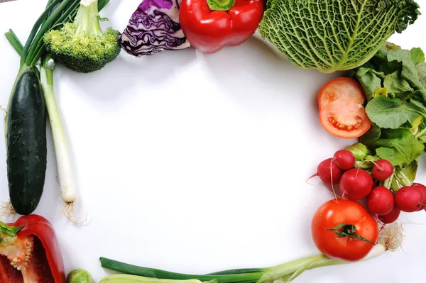 Gemüse isoliert auf weiß, Kopierraum — Stockfoto