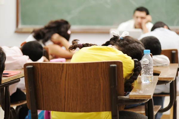 stock image Education activities in classroom at school, sleeping all