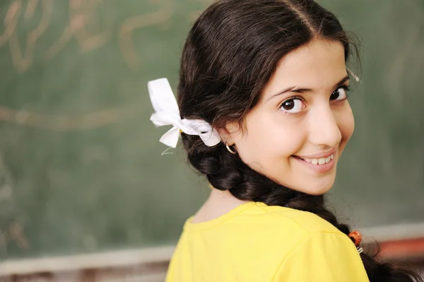 Education activities in classroom at school, happy children learning — Stock Photo, Image