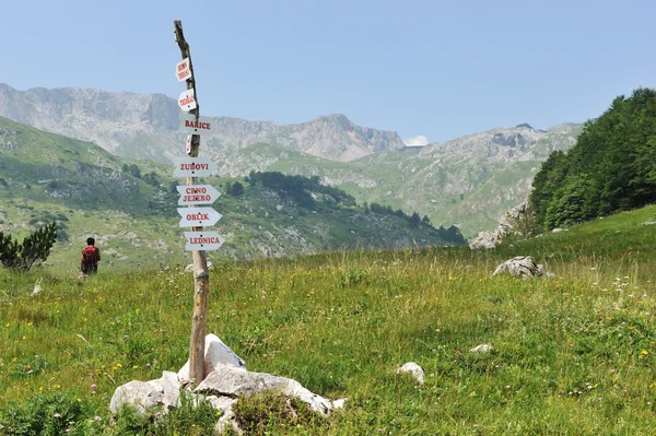 Signs in mountains — Stock Photo, Image