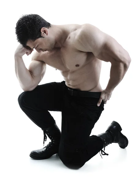 O corpo masculino perfeito - fisiculturista — Fotografia de Stock