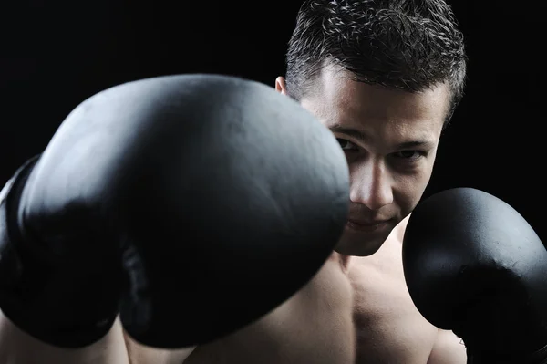 Mükemmel erkek vücut - süper boks fighter — Stok fotoğraf