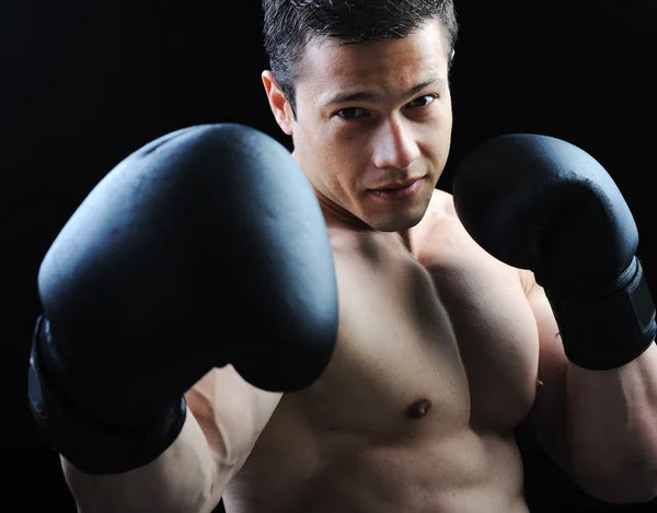 The Perfect male body - Awesome boxing fighter — Stock Photo, Image