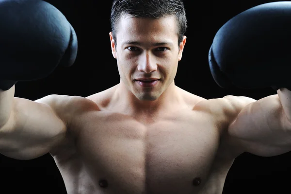 Dokonalé mužské tělo - Super box bojovník — Stock fotografie