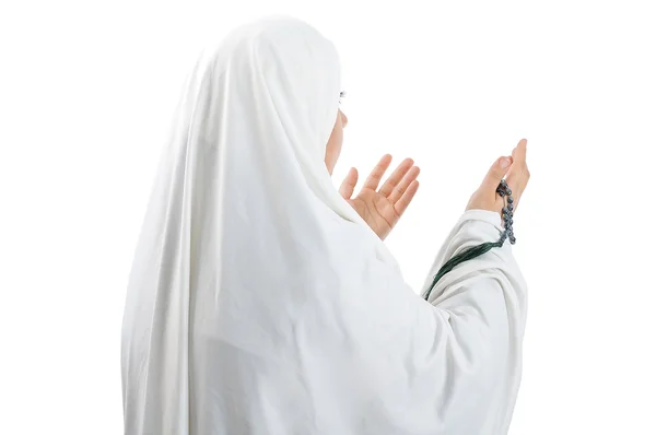 亚洲阿拉伯穆斯林妇女与重大的衣服 — 图库照片