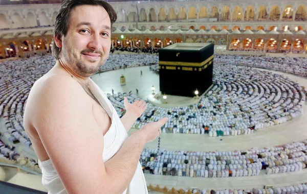 Op heilige islamitische plicht in makka, Saoedi-Arabië — Stockfoto