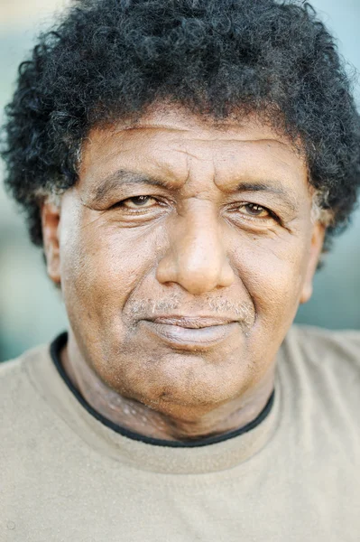 남자의 오래 된 아프리카계 미국인 검은 얼굴 — 스톡 사진