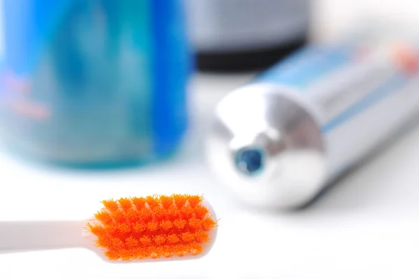 Close-up οδοντόβουρτσα — Φωτογραφία Αρχείου