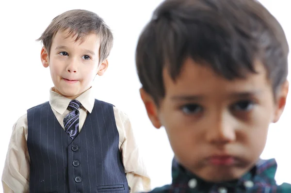 Due bambini con espressione sui volti — Foto Stock