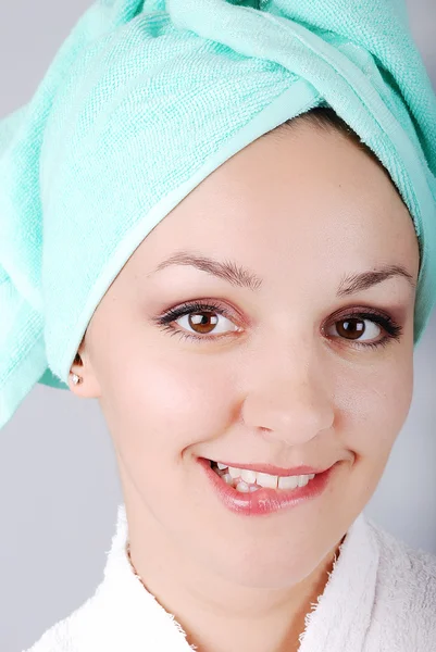 Young nice girl, closeup after taking a bath — Stock Photo, Image