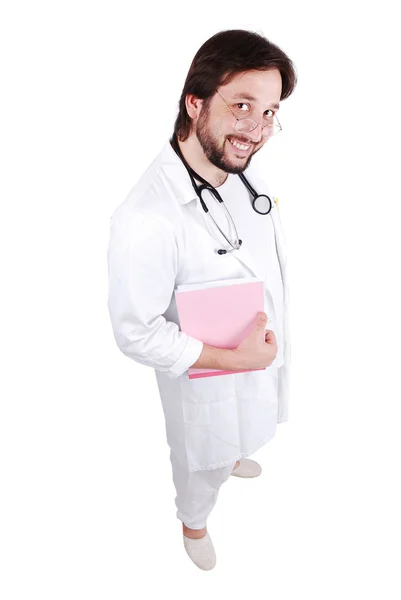 立っている若い男性医師を閉じる — ストック写真