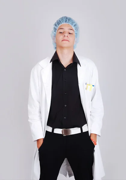 Unga attraktiva manlig modell isolerade i vitt — Stockfoto