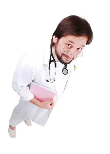 Gros plan debout jeune médecin masculin — Photo