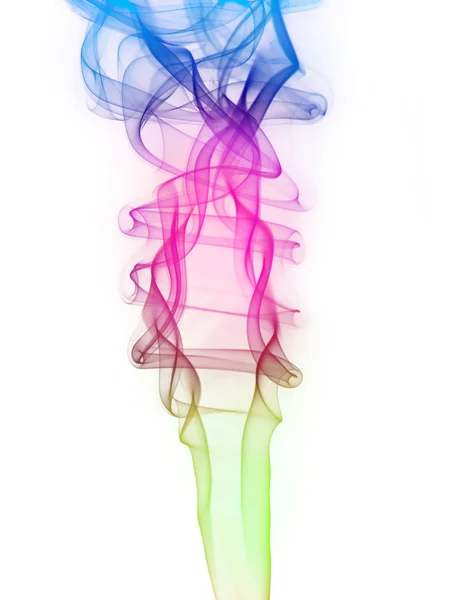 Cores do arco-íris em fumaça isolada Imagem De Stock