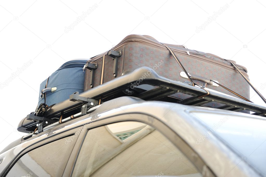 Bags on top of car for traveling