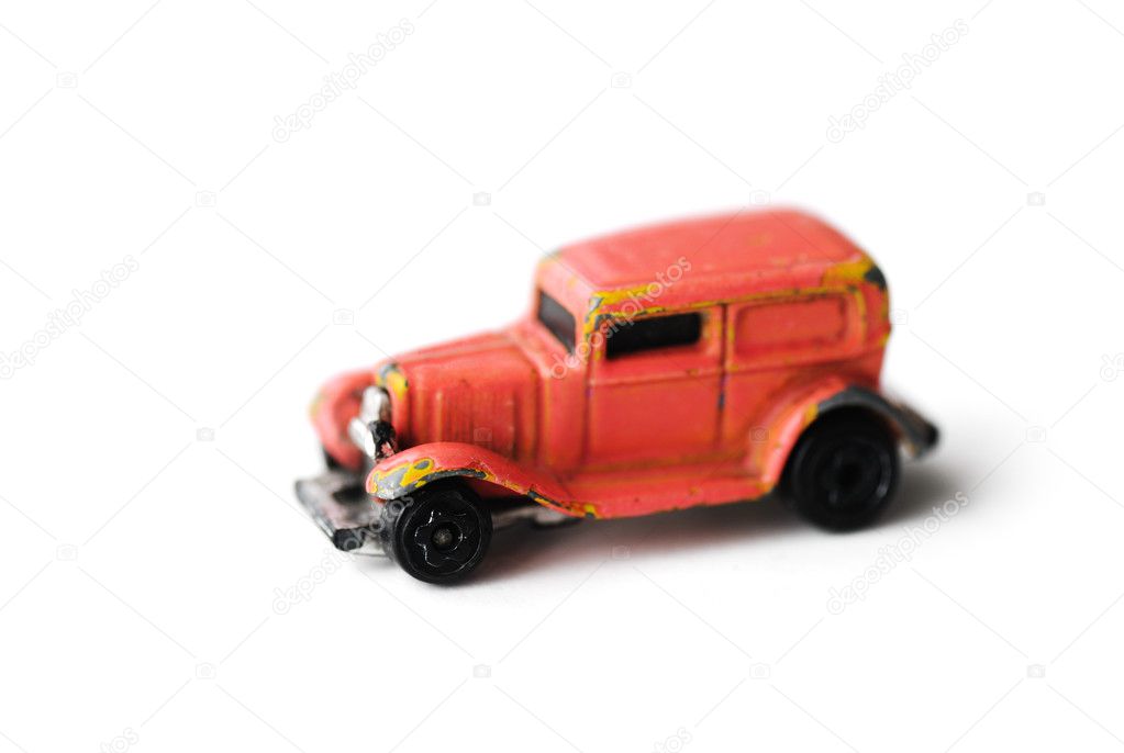 Old type of car, toy, shallow focus