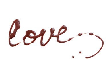 Love, chocolate letters clipart