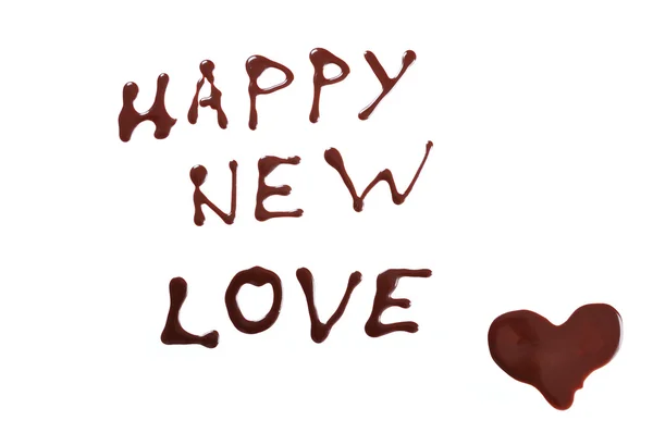 Glada nya kärlek, choklad — Stockfoto