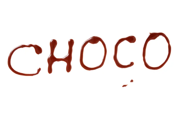 Čokoládový nápis — Stock fotografie
