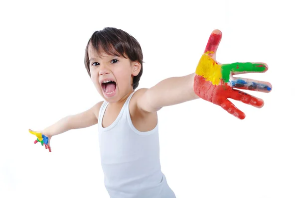 Kirli eller, çocukluk — Stok fotoğraf