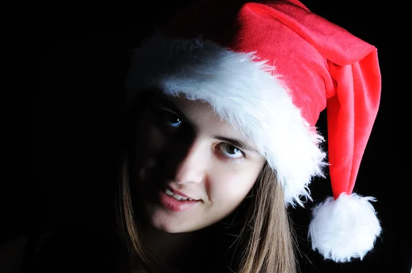 아름 다운 산타 소녀 — 스톡 사진