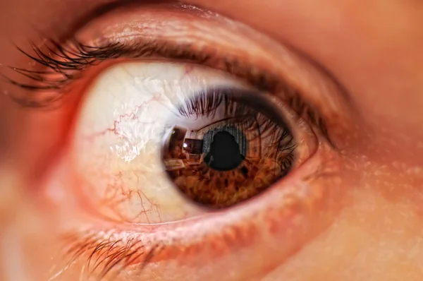 Ανθρώπινο μάτι, μακροεντολή — Φωτογραφία Αρχείου