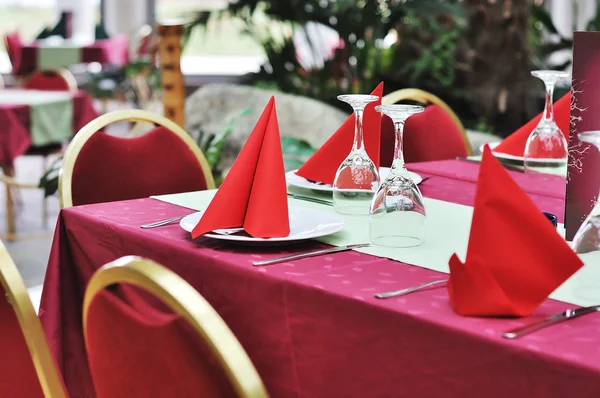 레스토랑 테이블 준비 — 스톡 사진