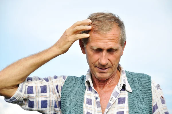 Middle aged male person with interesting gestures — Stock Photo, Image