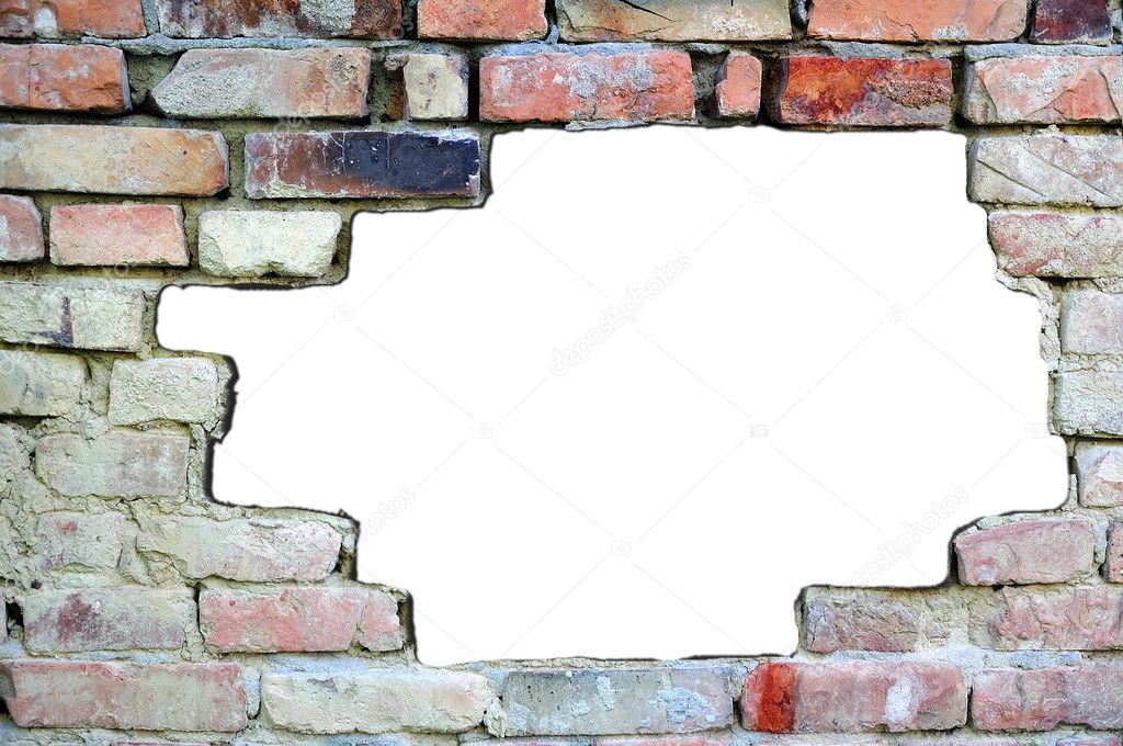 Standard brick wall, different color, with white place for text