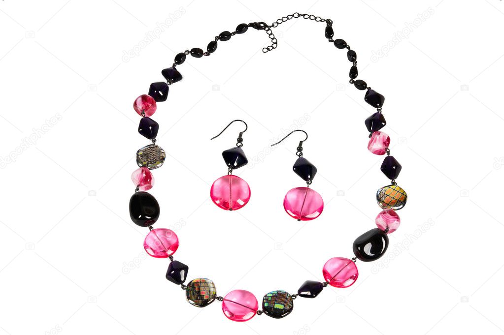 Set of necklace with earrings