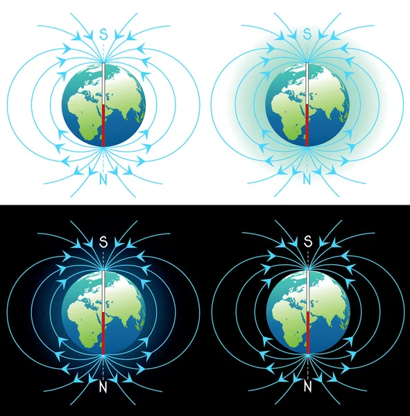 stock image Magnetic field of Earth