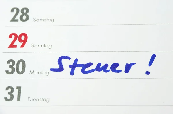 Steuer Almanca — Stok fotoğraf