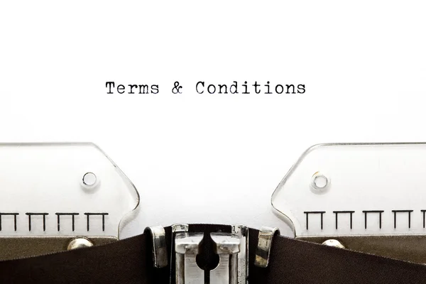 Terms & Conditions on Typewriter — Stock Photo, Image