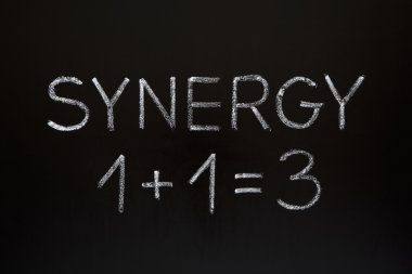 Synergy Concept on Blackboard clipart