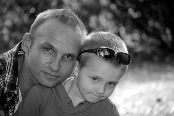 Vader en kind — Stockfoto
