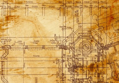 Vintage architectural drawing clipart
