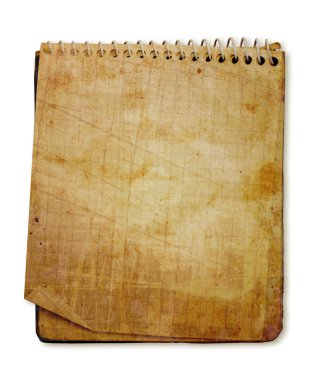 Old used notebook clipart