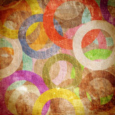 Grunge circles on the wall clipart