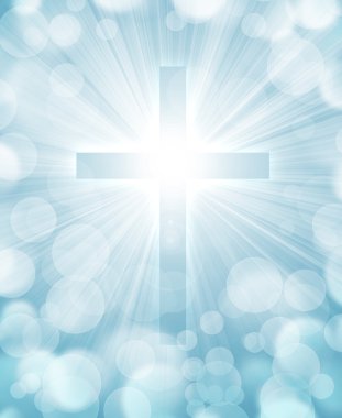 Glowing cross clipart